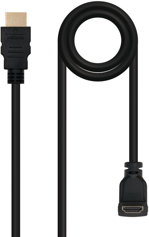 Nanocable - Cabo HDMI HEC 90º A M/M 1.8 M Preto