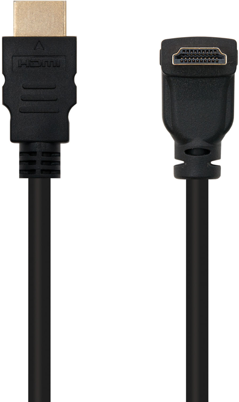 Nanocable - Cabo HDMI HEC 90º A M/M 1.8 M Preto
