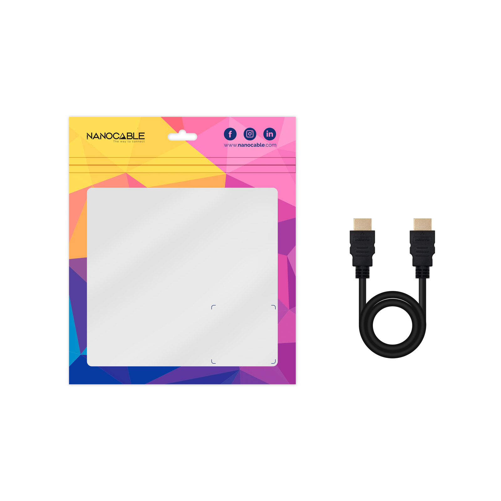 Nanocable - Cabo HDMI V2.0 4K@60Hz 18Gbps Nanocable A M/M 1.5 M Preto