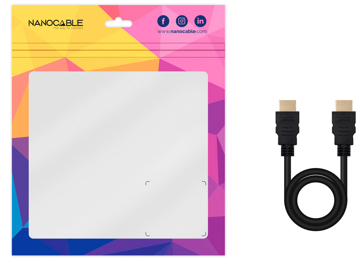 Nanocable - Cabo HDMI V2.0 4K@60Hz 18Gbps Nanocable A M/M 5 M Preto