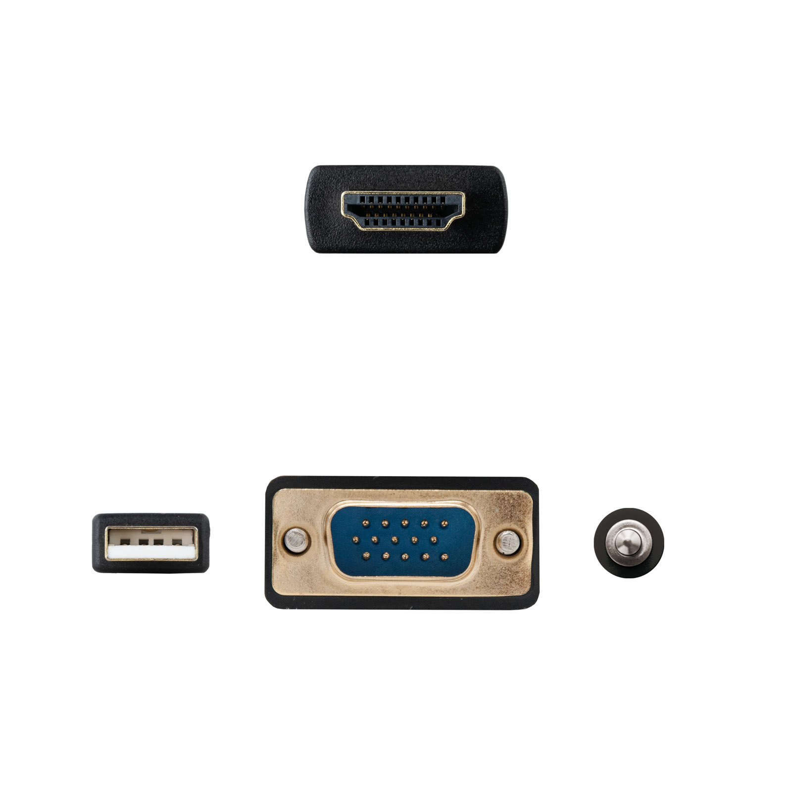 Nanocable - Cabo Conversor Nanocable HDMI > VGA + Jack 3.5 + USB-A 1.8M Preto