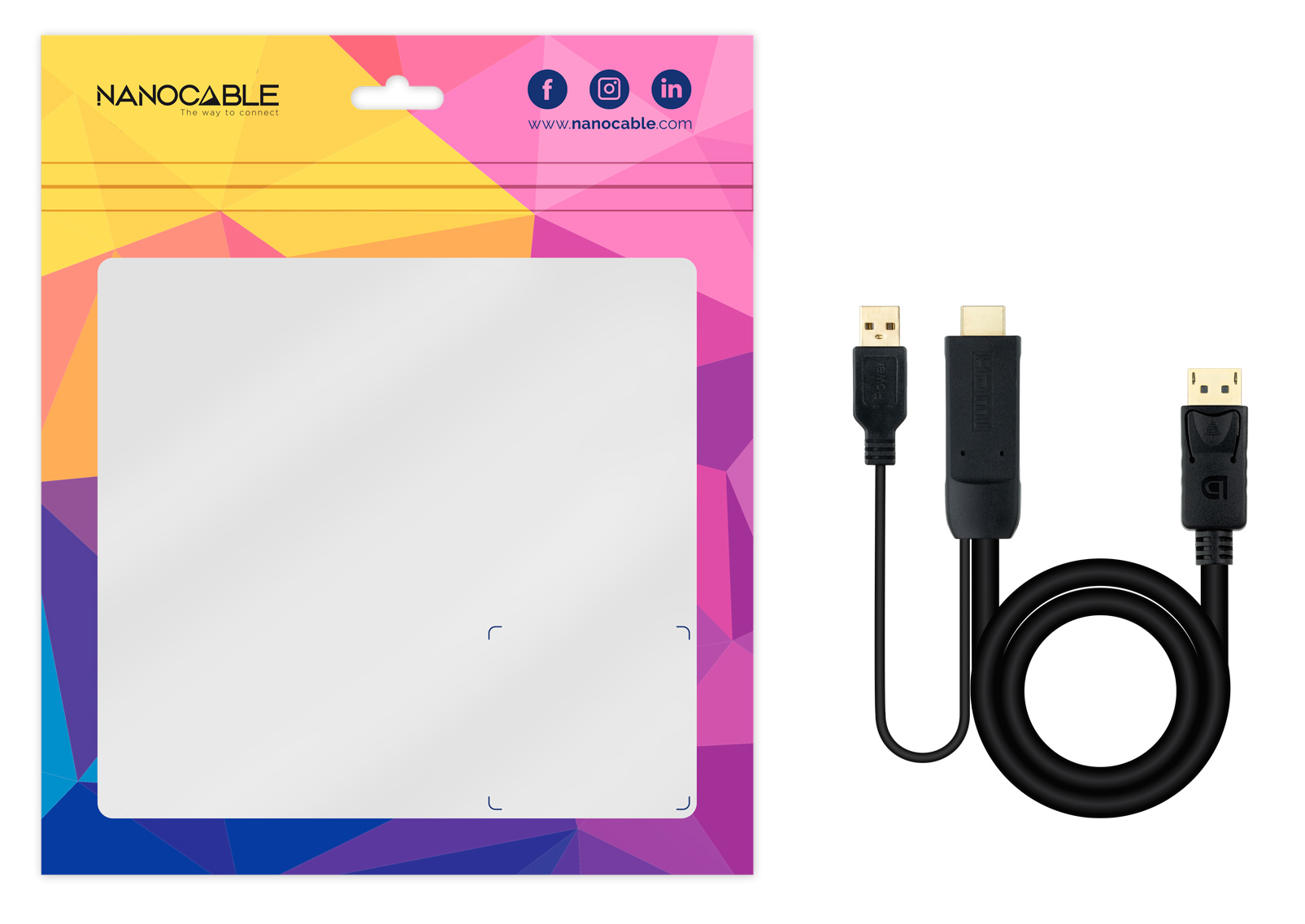 Nanocable - Cabo Conversor Nanocable HDMI 2.0 > DisplayPort V1.2 1.8 M Preto