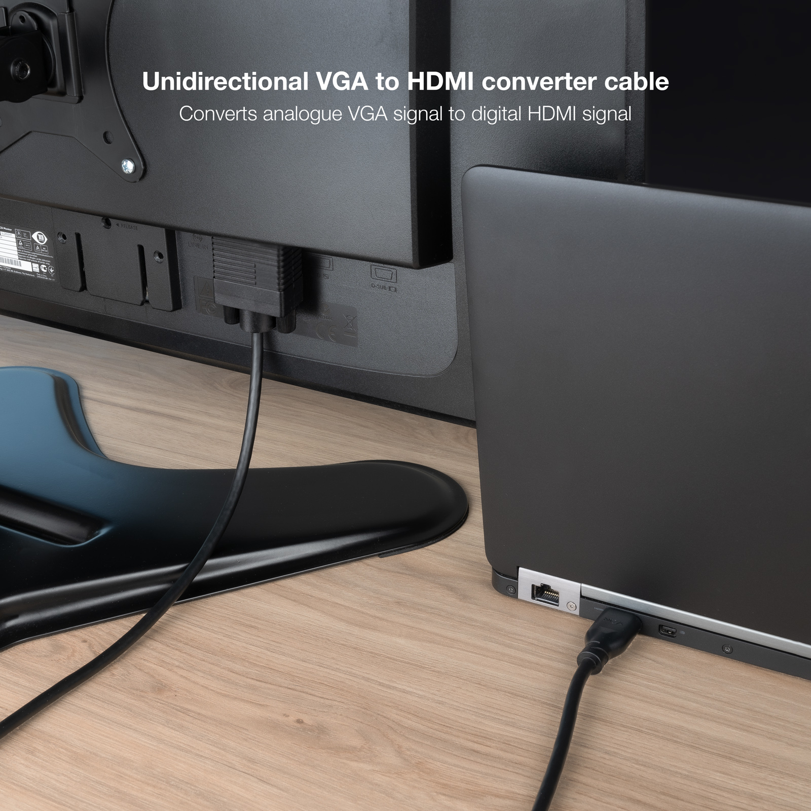 Nanocable - Cabo Conversor Nanocable VGA/M a HDMI/M, Preto, 1,8M