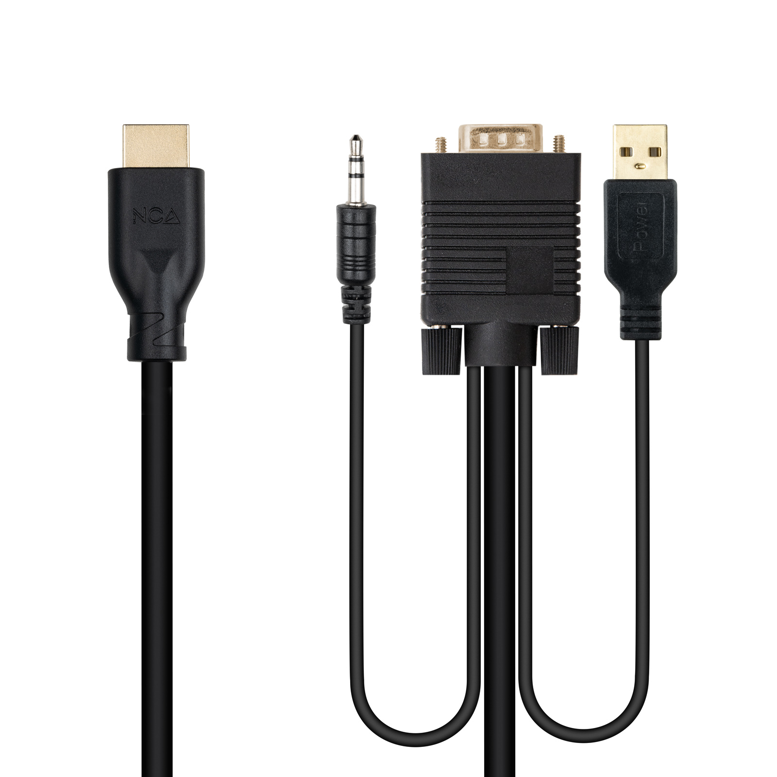 Nanocable - Cabo Conversor Nanocable VGA/M+AUDIO/M+USB-A/M-HDMI/M,1.8M