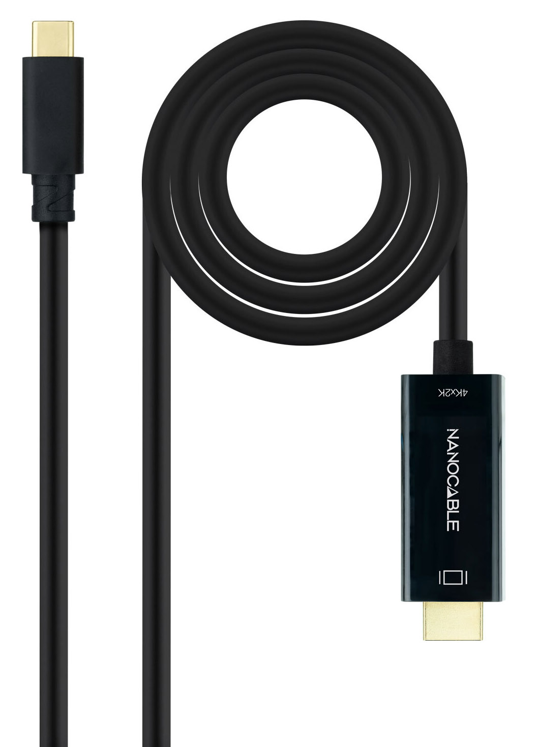 Picture of Picture of Cabo Conversor Nanocable USB-C > HDMI 1.4 4K@30HZ 1.8 M Preto