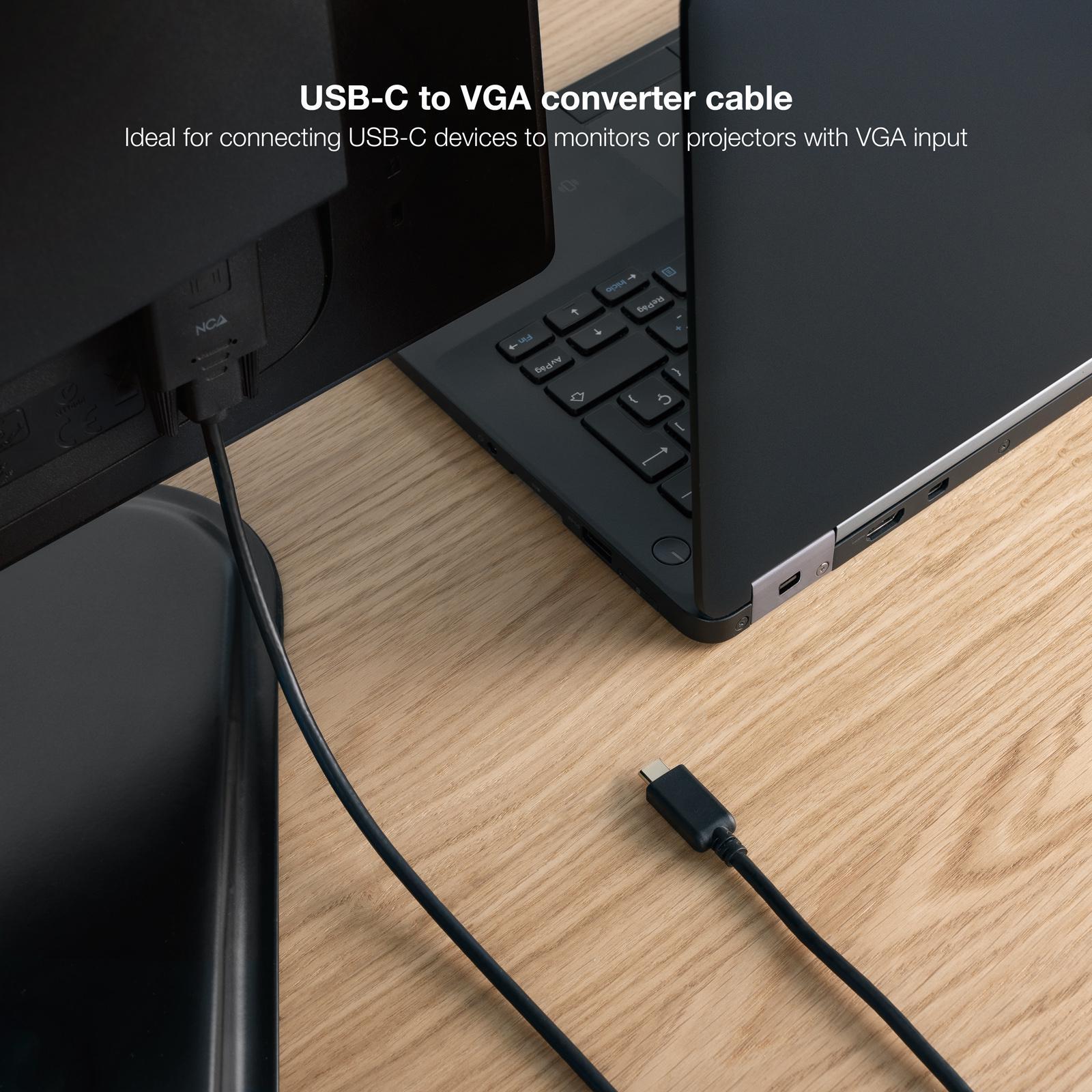 Nanocable - Cabo Conversor Nanocable USB-C > VGA 1.8 M Preto