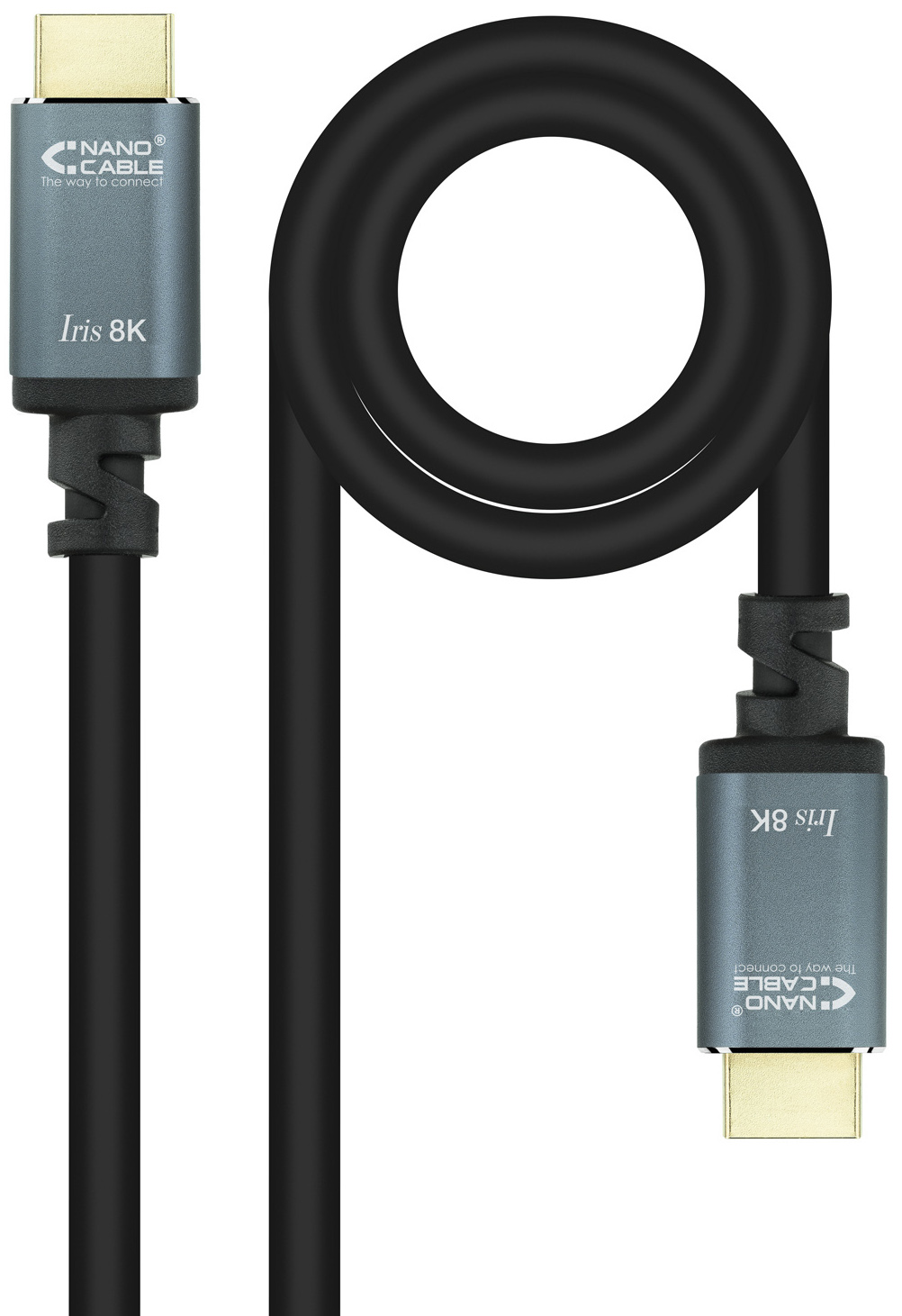 Nanocable - Cabo HDMI V2.1 8K Nanocable IRIS A M/M 0.5 M Preto