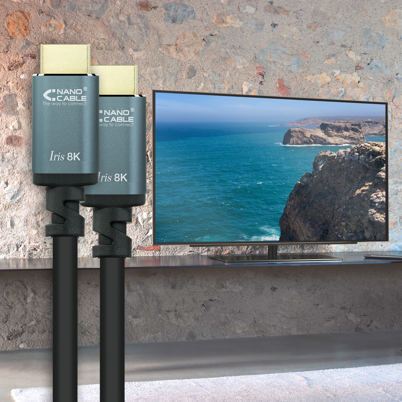 Nanocable - Cabo HDMI V2.1 8K Nanocable IRIS A M/M 1 M Preto
