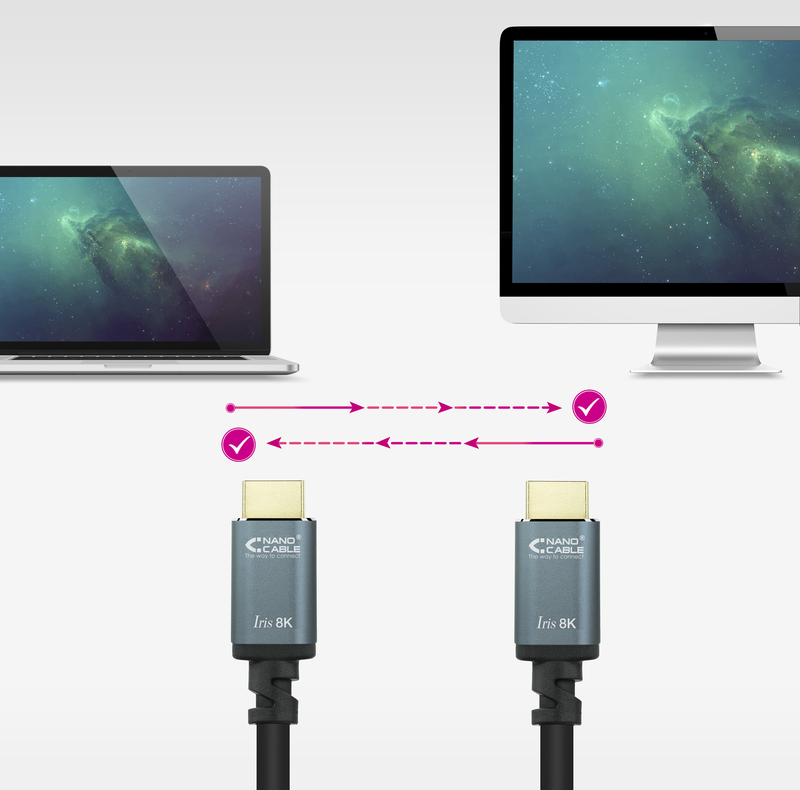 Nanocable - Cabo HDMI V2.1 8K Nanocable IRIS A M/M 3 M Preto