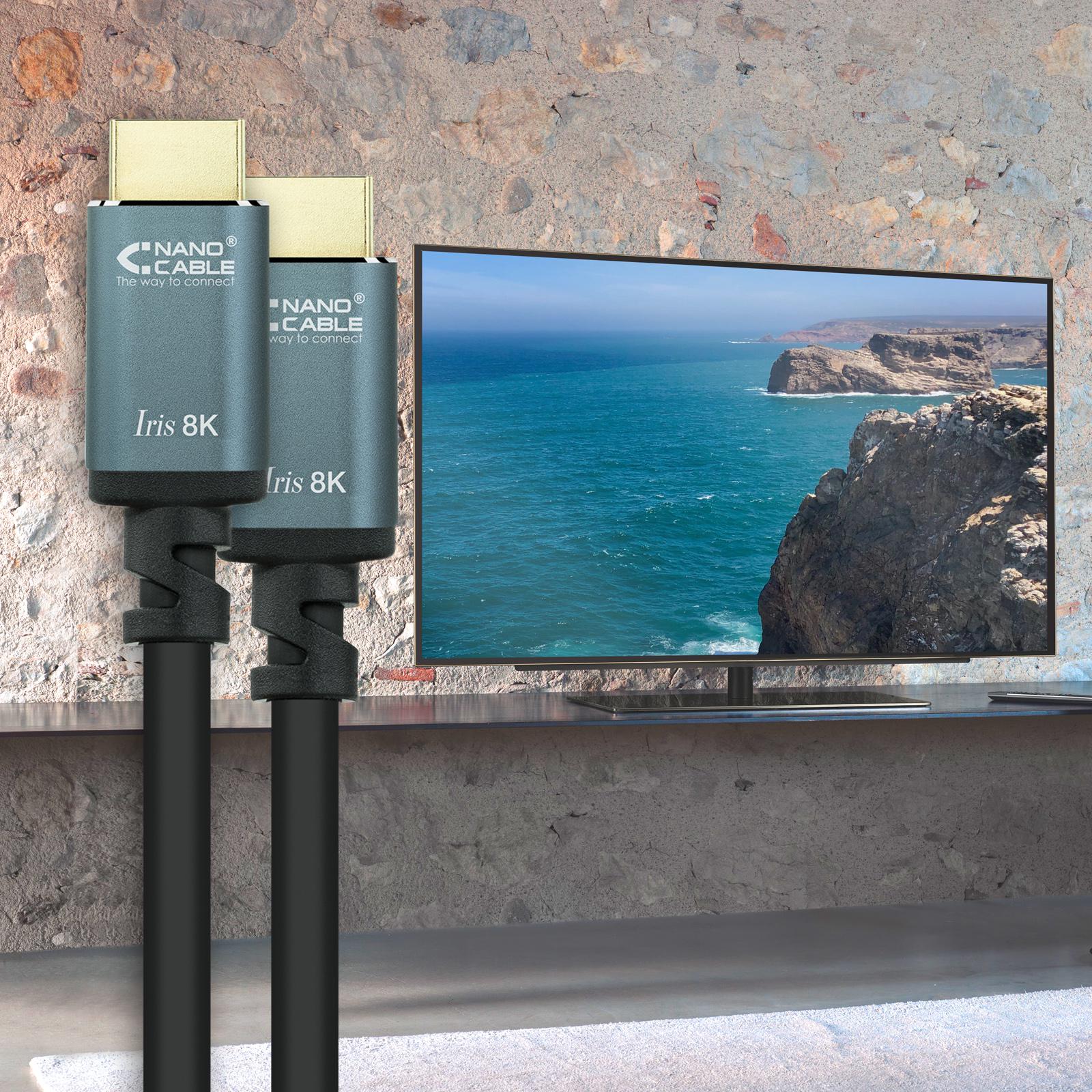 Nanocable - Cabo HDMI V2.1 8K Nanocable IRIS A M/M 5 M Preto