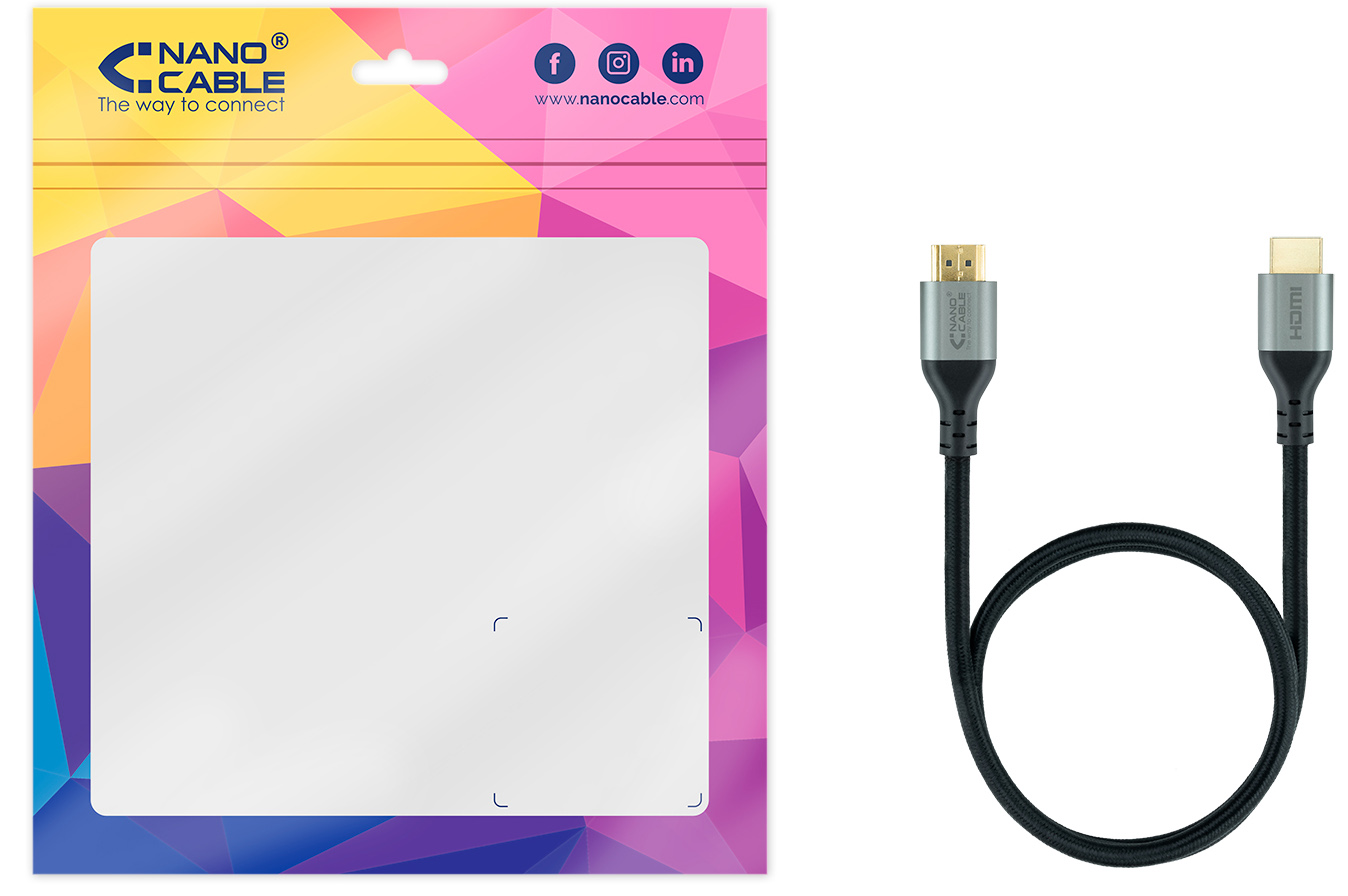 Nanocable - Cabo HDMI V2.1 Ultra High Speed Nanocable A M/M 1.5 M Preto Certificado ULTRA