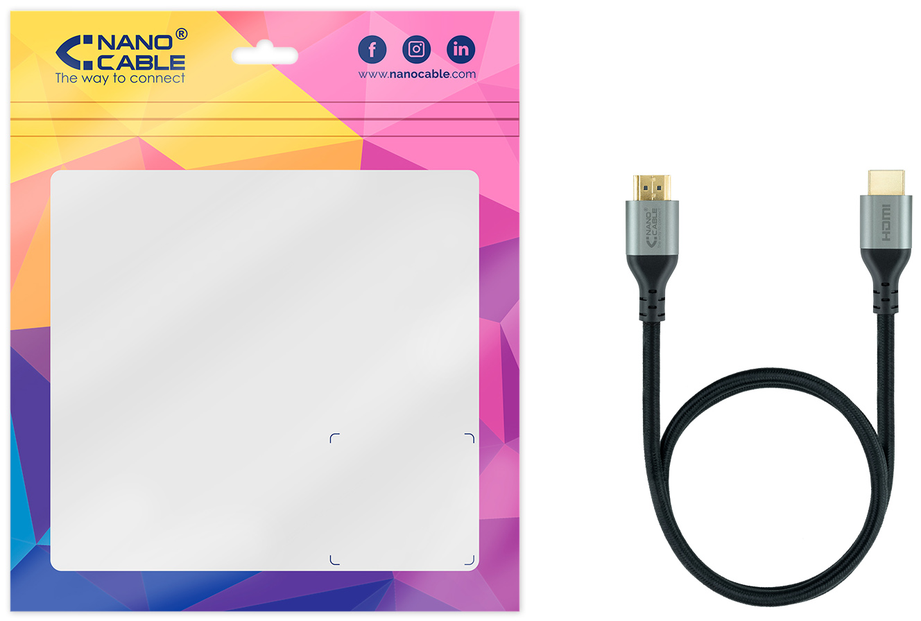 Nanocable - Cabo HDMI V2.1 Ultra High Speed Nanocable A M/M 3 M Preto Certificado ULTRA