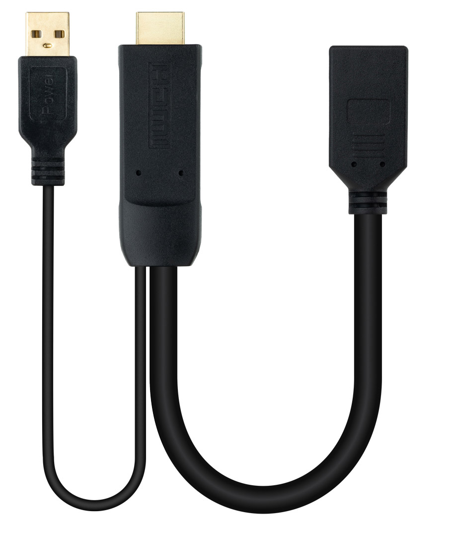 Nanocable - Adaptador Nanocable HDMI 2.0 > DisplayPort V1.2 0.2 M Preto