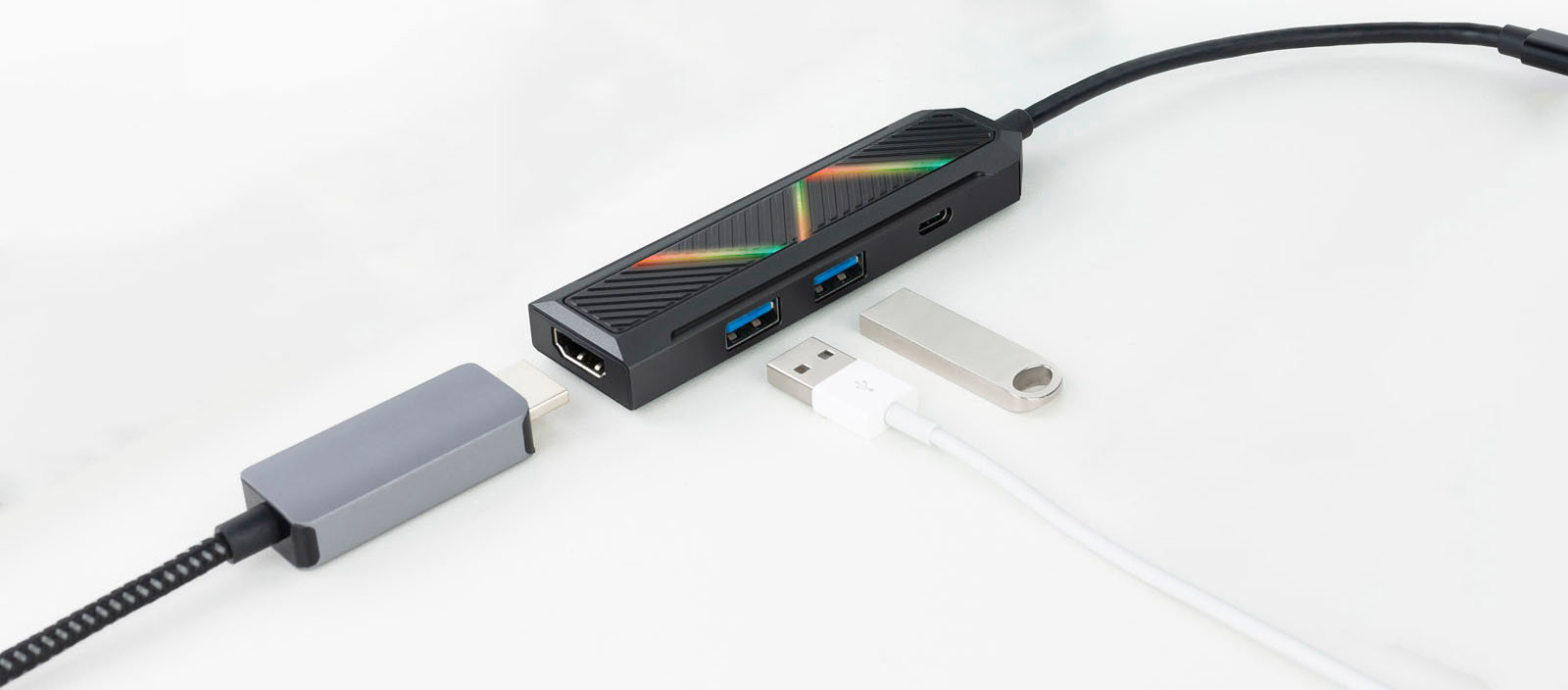 Nanocable - Hub USB-C Nanocable 2x USB-A / USB-C PD 3.0 (100W) / HDMI