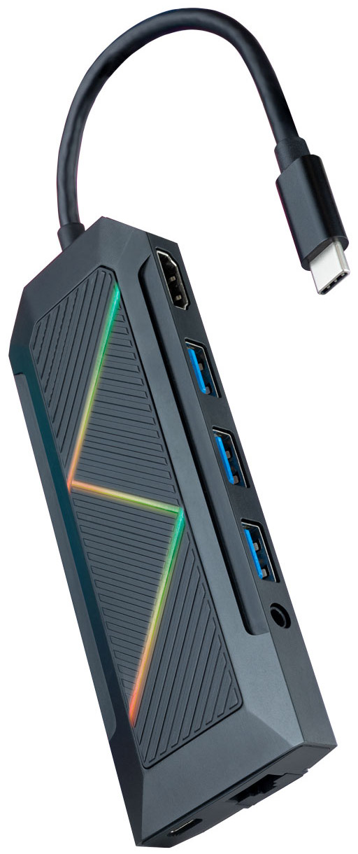 Nanocable - Hub USB-C Nanocable 3x USB-A / USB-C PD 3.0 (100W) / HDMI / RJ45 / TF / SD / Áudio