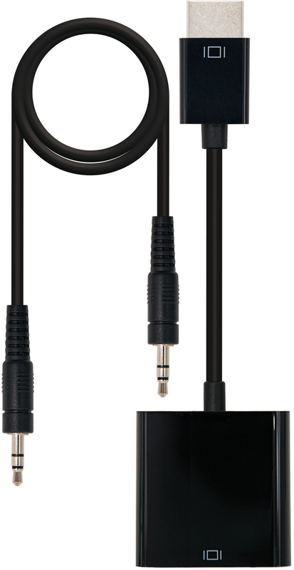 Nanocable - Adaptador Nanocable HDMI M > SVGA/Audio F 10 CM / 1M Preto