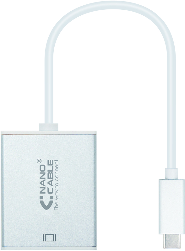 Nanocable - Adaptador Nanocable USB-C M > VGA F 10 CM Aluminio
