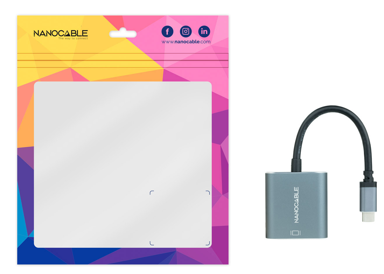 Nanocable - Adaptador Nanocable USB-C > DVI-D 15 CM Cinzento
