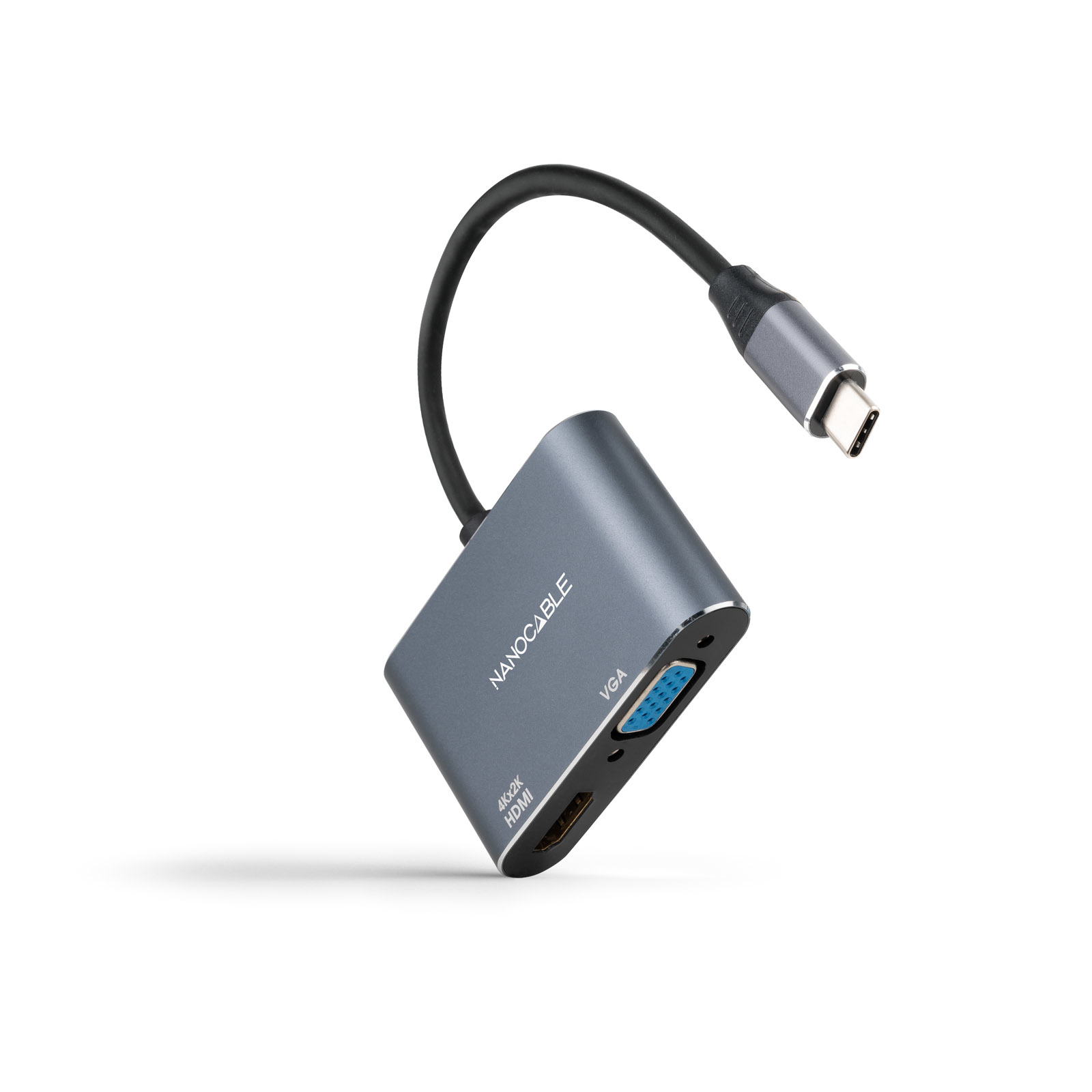 Picture of Picture of Adaptador Nanocable USB-C > HDMI + VGA 15CM Cinzento Compatível c/ Thunderbolt 3