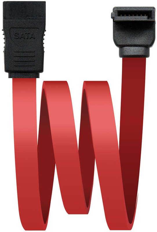 Nanocable - Cabo SATA III Angular Nanocable 50 CM Vermelho OEM