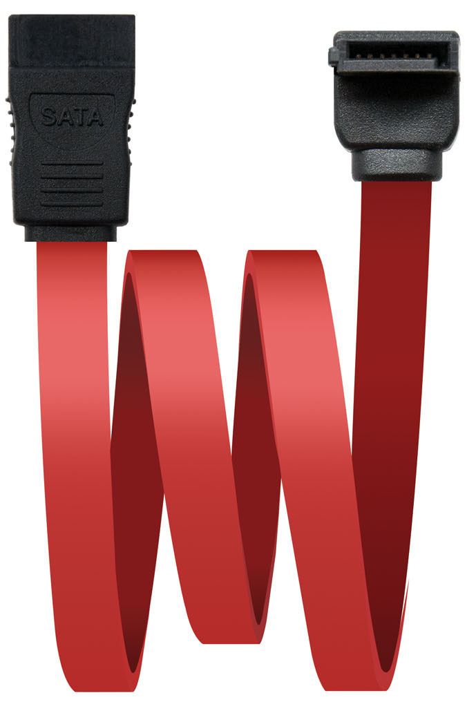 Nanocable - Cabo SATA III Angular Nanocable 50 CM Vermelho