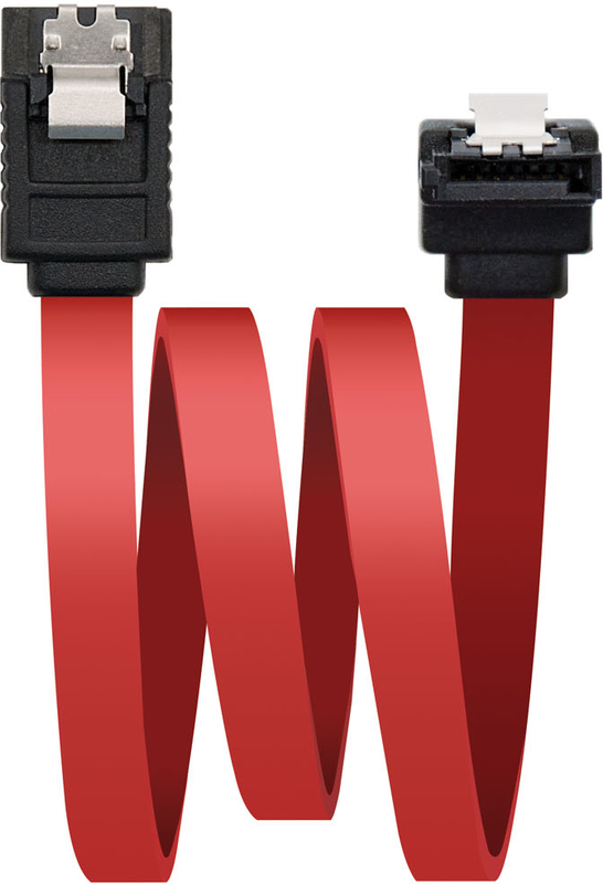 Nanocable - Cabo SATA III Angular Nanocable 50 CM Vermelho c/trave