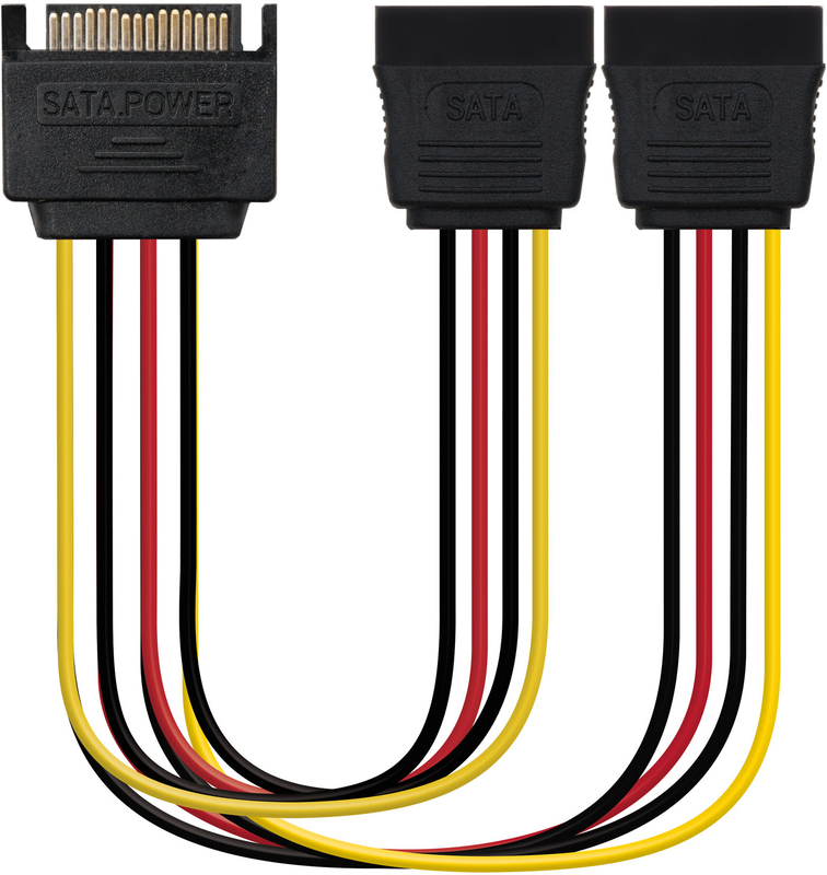 Picture of Picture of Cabo de Alimentação SATA Nanocable SATA M > 2x SATA F 30 CM