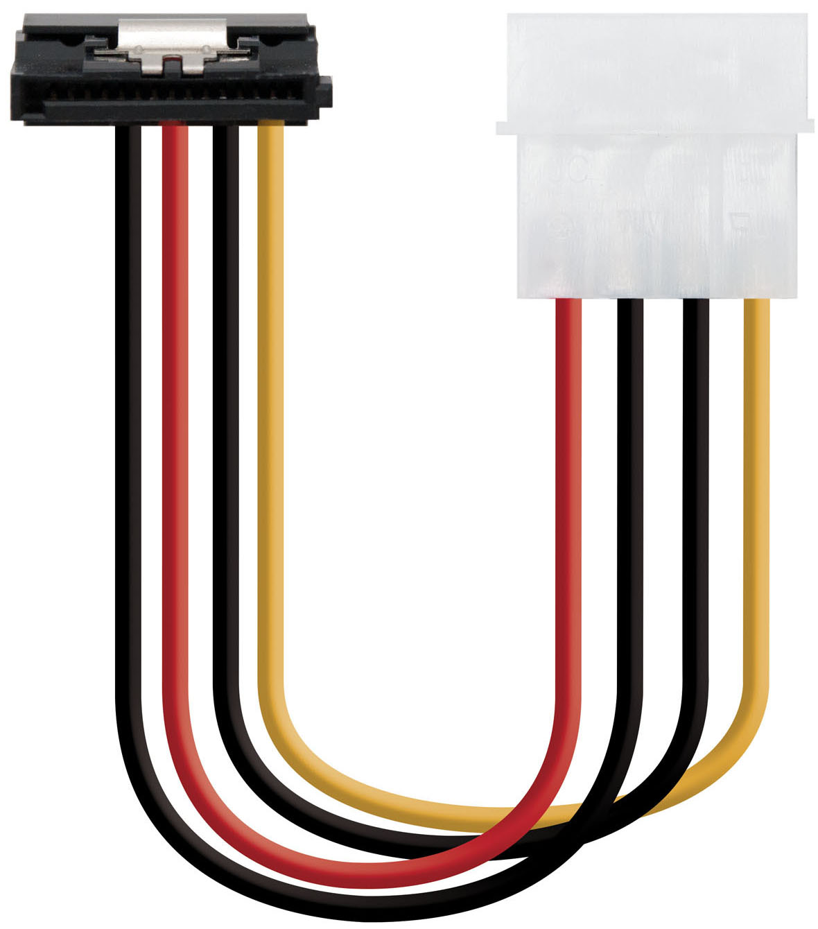 Nanocable - Cabo de Alimentação SATA Angular Nanocable Molex 4Pin/M SATA/F 16CM
