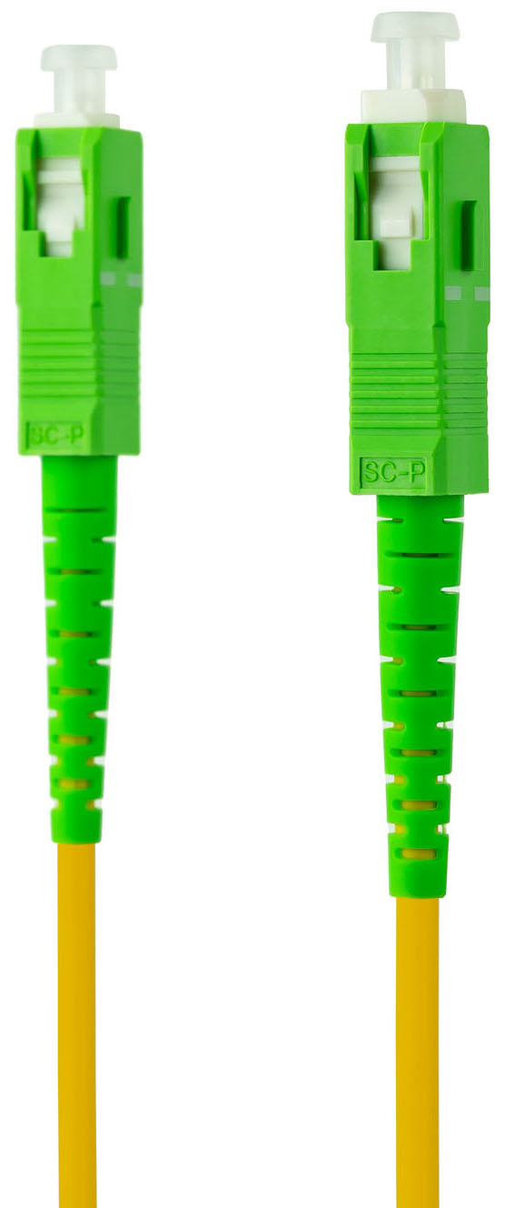 Nanocable - Cabo de Fibra Óptica Nanocable SC/APC-SC/APC Monomodo Simplex LSZH 1 M Amarelo