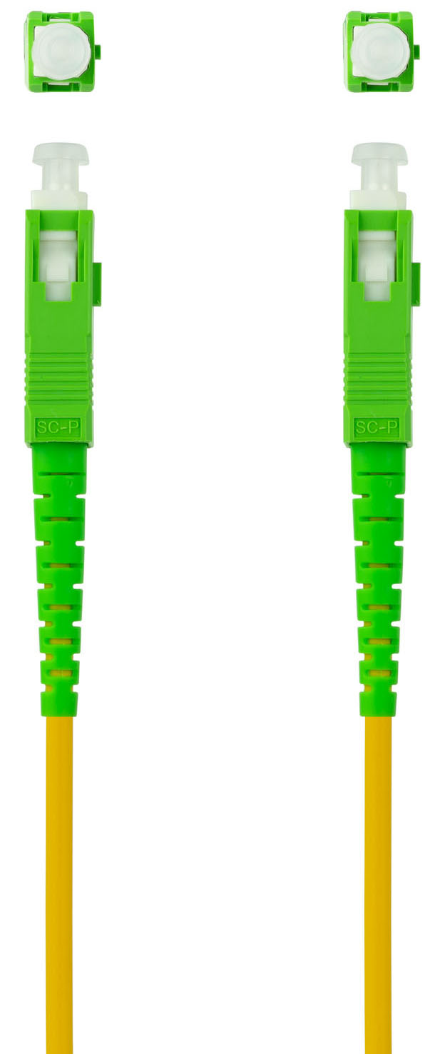 Nanocable - Cabo de Fibra Óptica Nanocable SC/APC-SC/APC Monomodo Simplex LSZH 1 M Amarelo