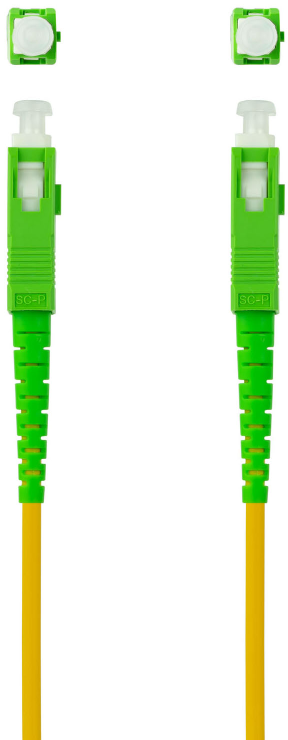 Nanocable - Cabo de Fibra Óptica Nanocable SC/APC-SC/APC Monomodo Simplex LSZH 3 M Amarelo