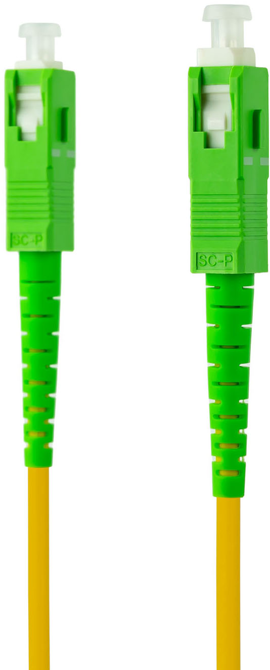 Nanocable - Cabo de Fibra Óptica Nanocable SC/APC-SC/APC Monomodo Simplex LSZH 3 M Amarelo