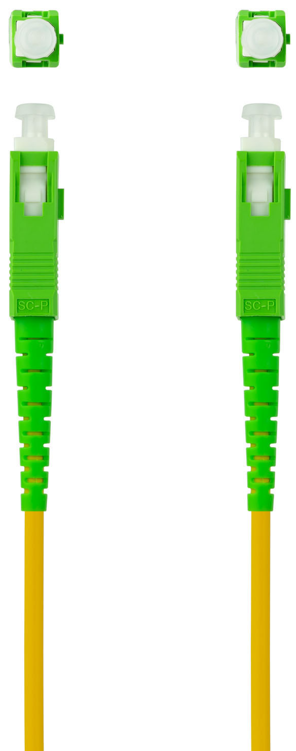 Nanocable - Cabo de Fibra Óptica Nanocable SC/APC-SC/APC Monomodo Simplex LSZH 5 M Amarelo