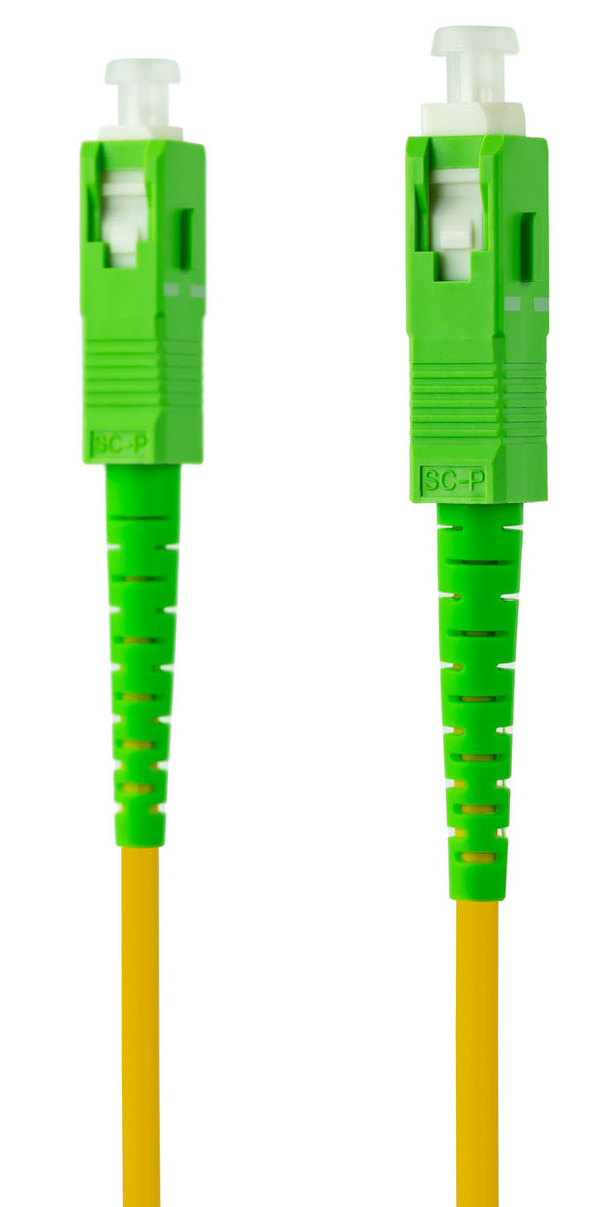 Nanocable - Cabo de Fibra Óptica Nanocable SC/APC-SC/APC Monomodo Simplex LSZH 15 M Amarelo