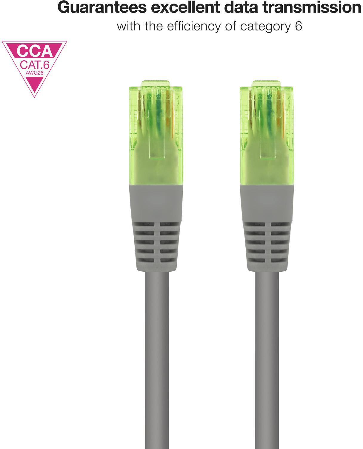 Nanocable - Cabo de Rede Patchcord Nanocable RJ45 CAT.6 UTP AWG26 CCA 0.30 M Cinza