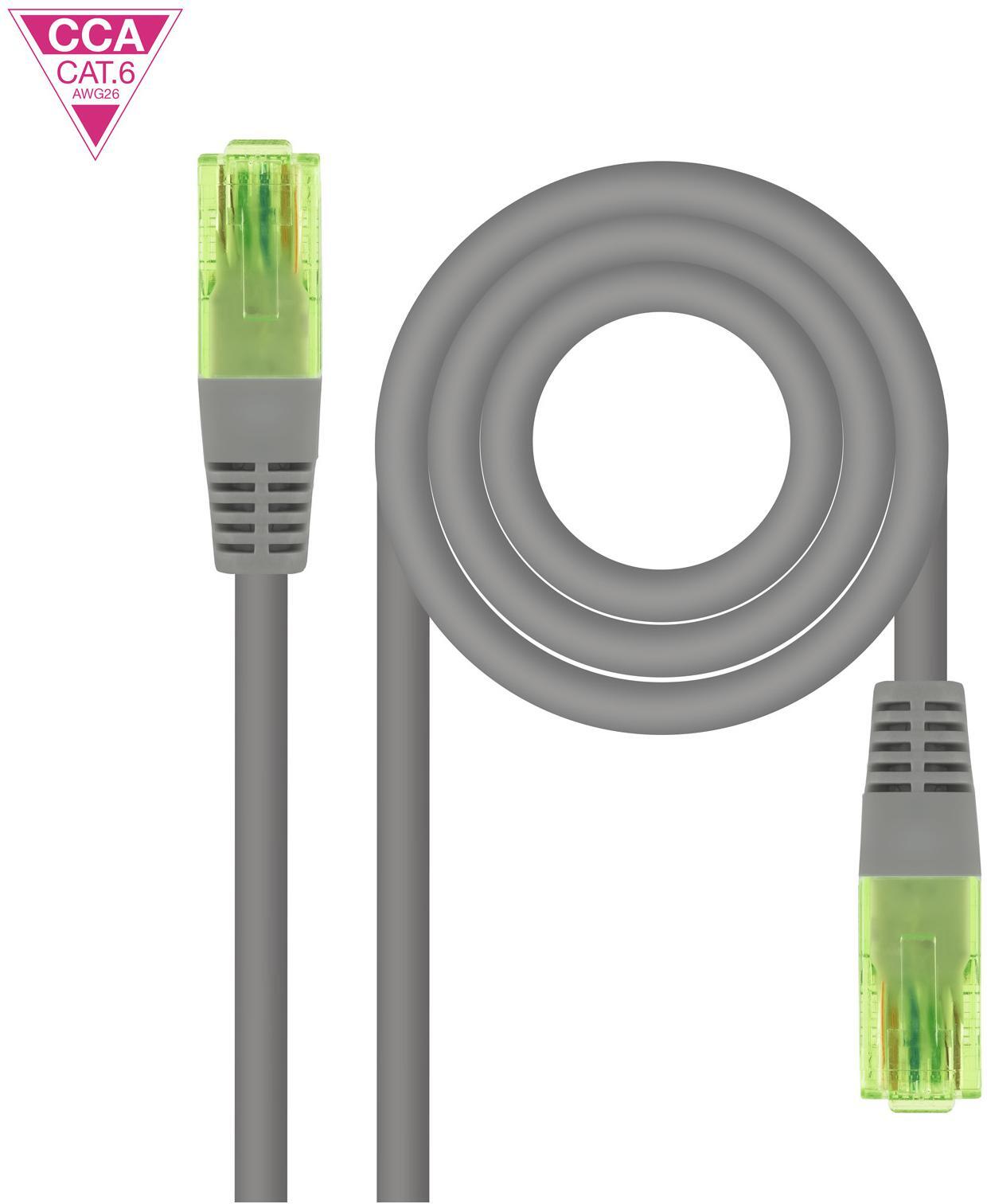 Picture of Picture of Cabo de Rede Patchcord Nanocable RJ45 CAT.6 UTP AWG26 CCA 5 M Cinza