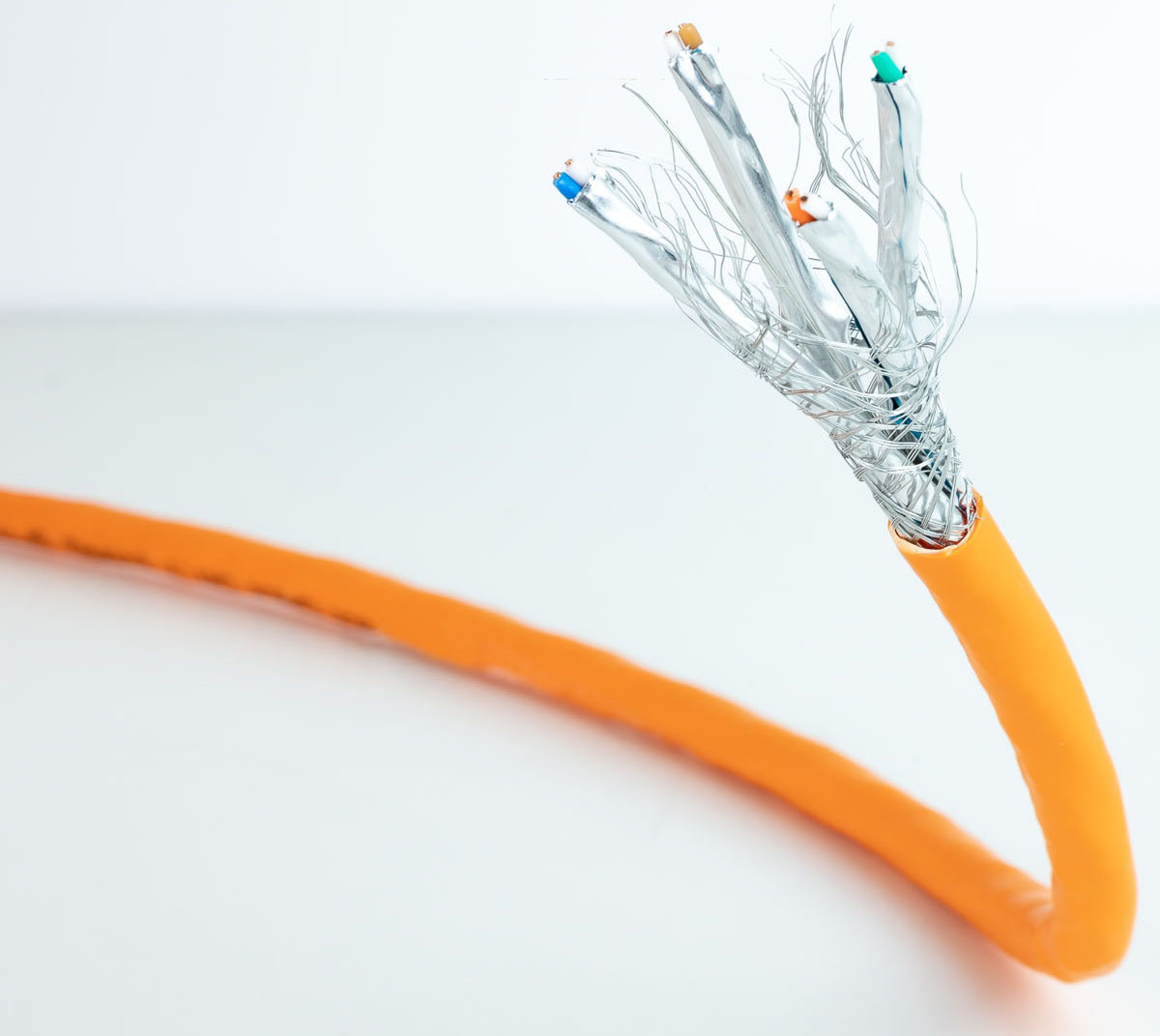 Nanocable - Bobine de Rede Nanocable RJ45 LSZH CAT.7 600MHZ SFTP AWG26 100 M Laranja