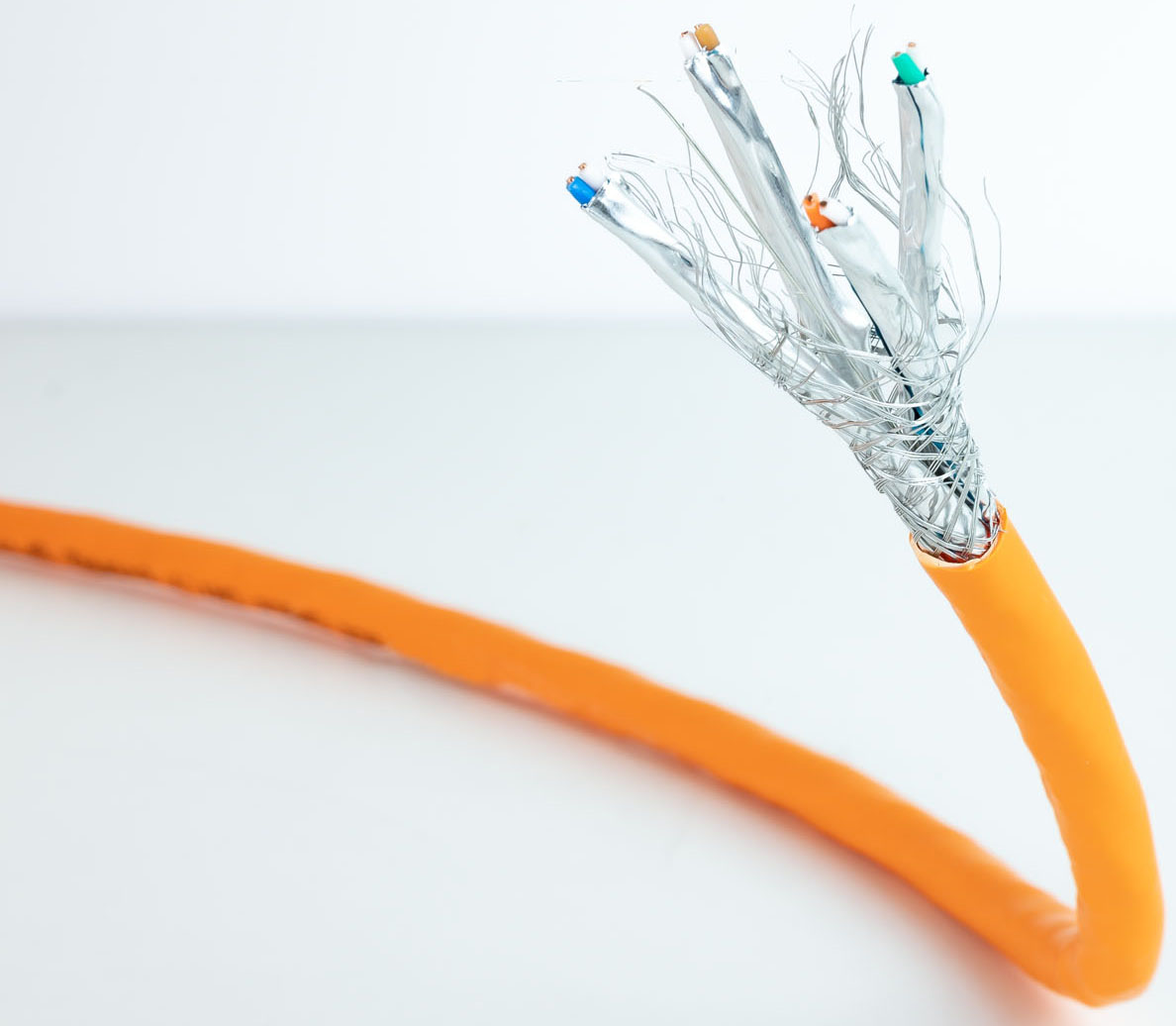 Nanocable - Bobine de Rede Nanocable RJ45 LSZH CAT.7 600MHZ SFTP AWG26 305 M Laranja
