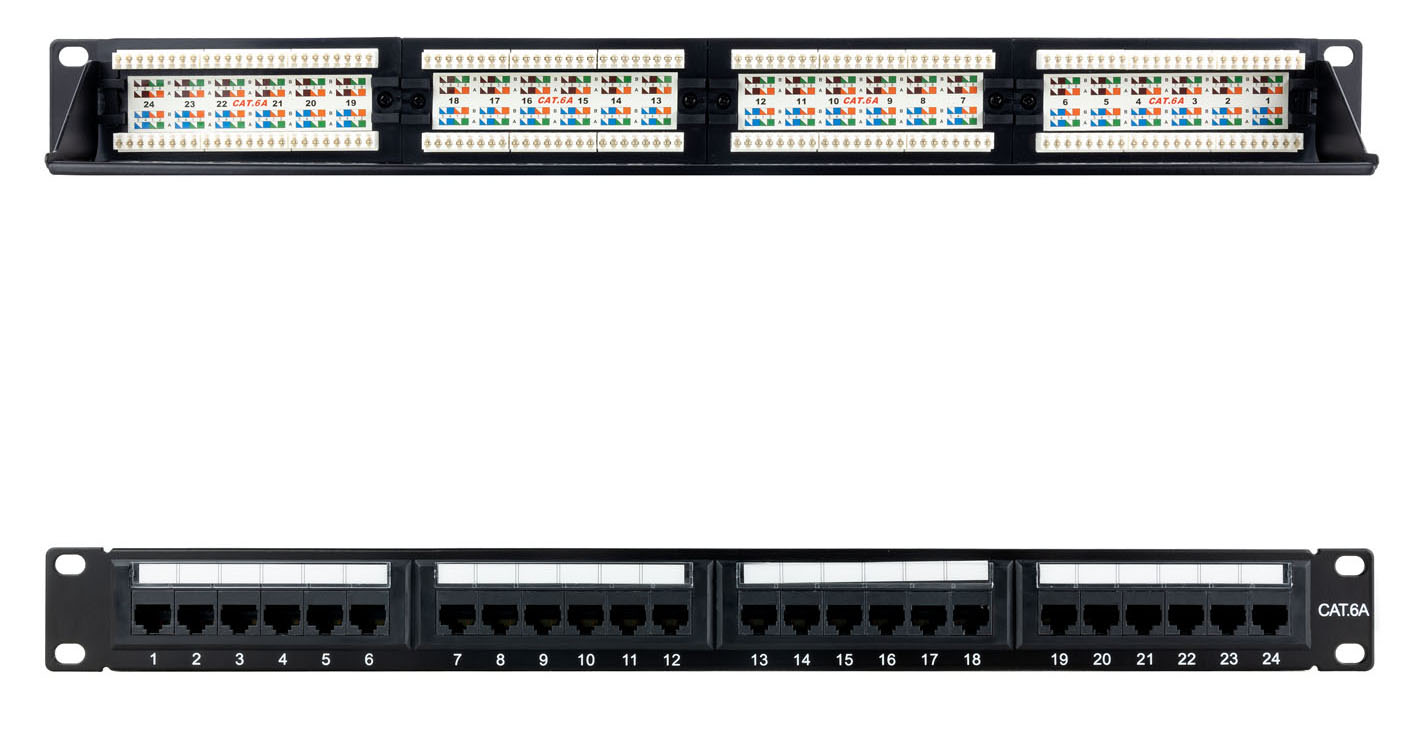 Nanocable - Patch Panel 19" Nanocable 24 Portas RJ45 Cat.6A UTP