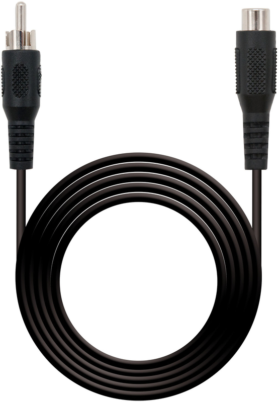 Nanocable - Cabo RCA Extensão Nanocable RCA/M-RCA/F 5M Preto