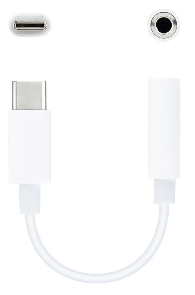 Picture of Picture of Cabo Conversor de Áudio Nanocable USB-C/M Jack 3.5/F 11 CM Branco