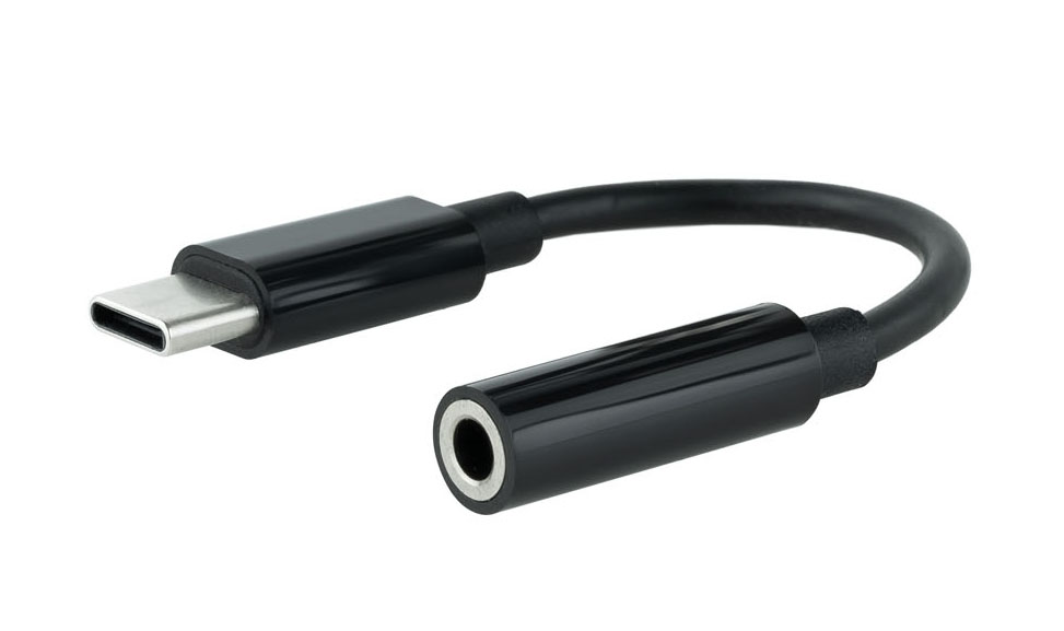 Nanocable - Cabo Conversor de Áudio Nanocable USB-C/M Jack 3.5/F 11 CM Preto