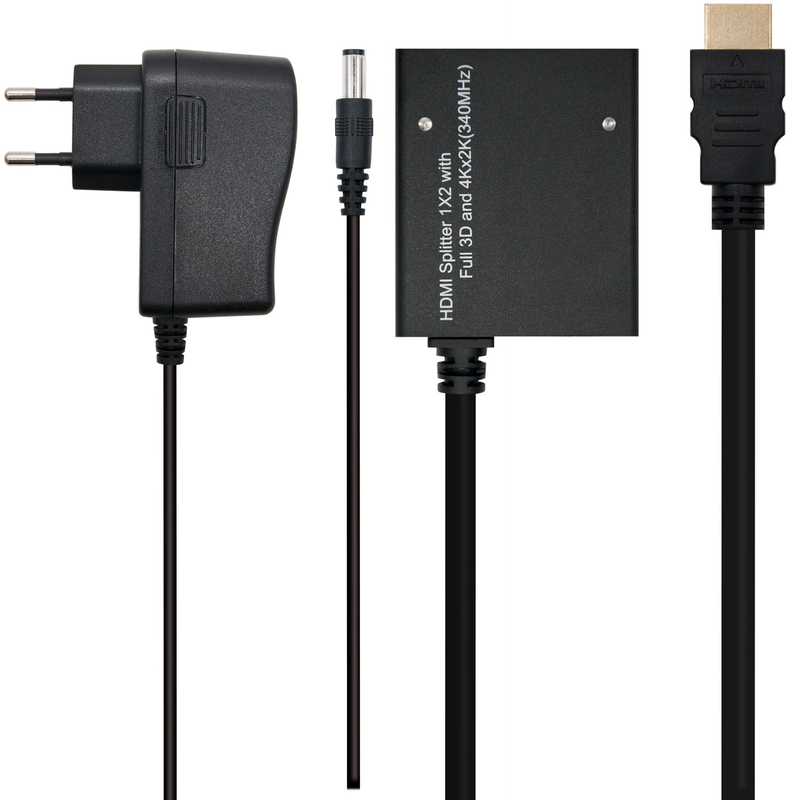 Nanocable - Splitter HDMI Nanocable V1.3 1X2 Com Alim. e Pigtail 50 CM