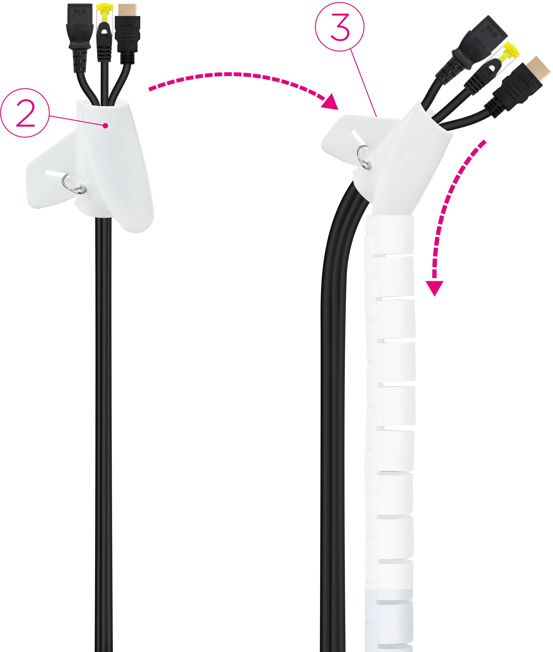 Nanocable - Organizador Cabos Nanocable 25mm 3 M Branco