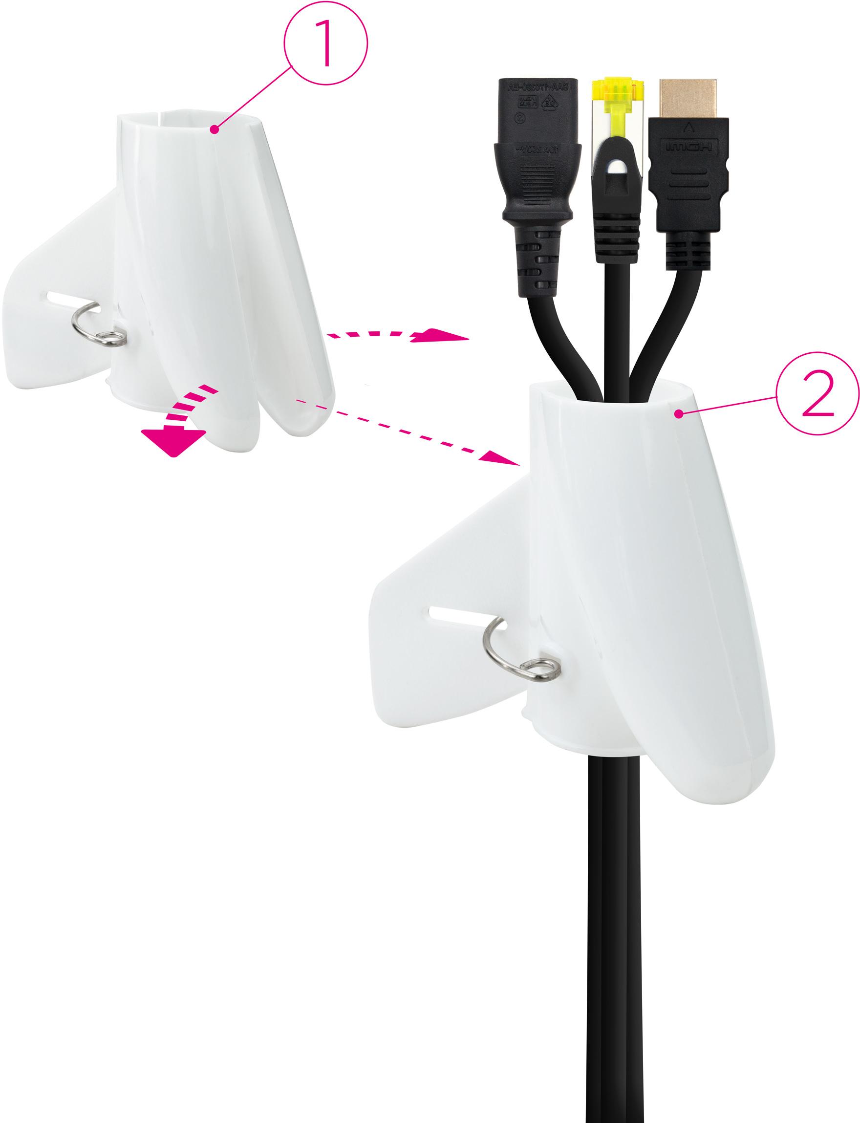 Nanocable - Organizador Cabos Nanocable 25mm 3 M Branco