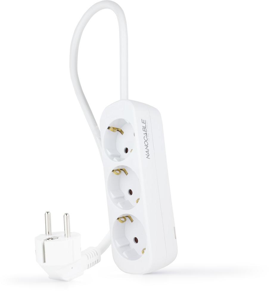 Picture of Picture of Régua Nanocable 3 Tomadas 1.4 M Branco