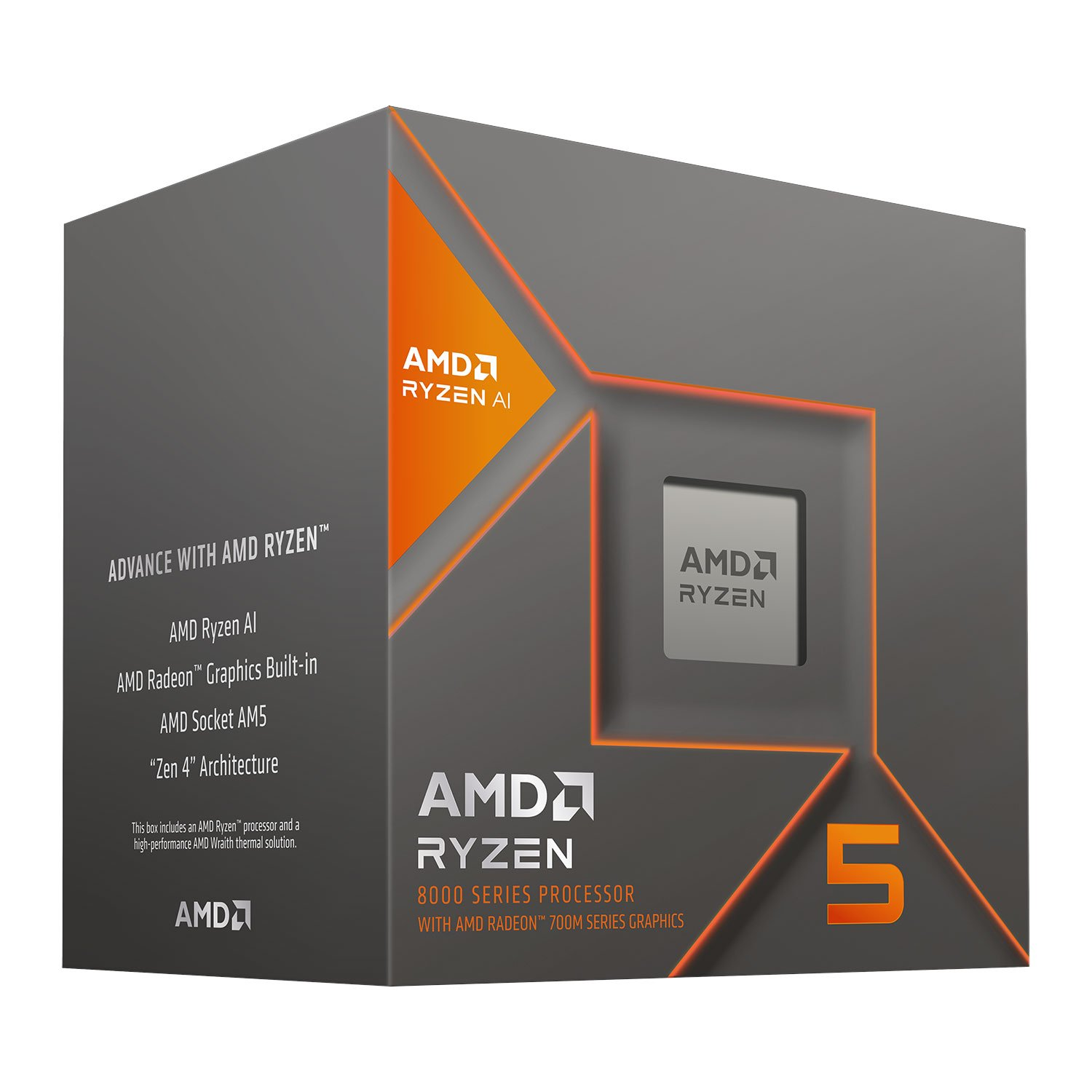 AMD - Processador APU AMD Ryzen 5 8600G 6-Core (4.3GHz-5GHz) 22MB AM5