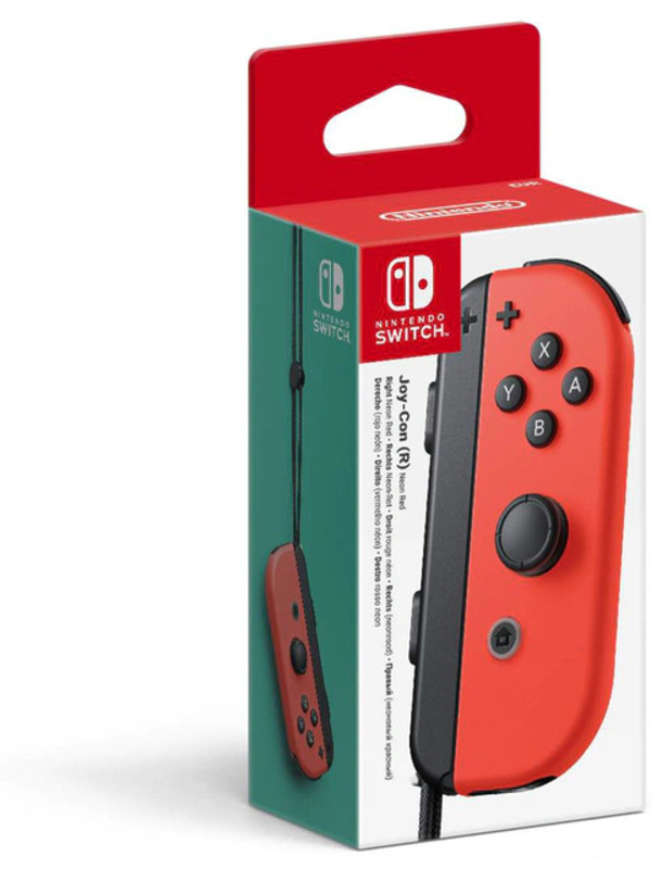 Nintendo - Comando Nintendo Joy-Con Direito Vermelho Néon