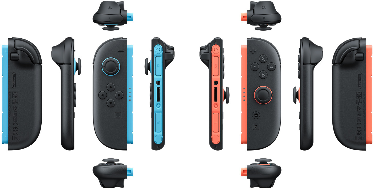 Nintendo - Comando Nintendo Joy-Con 2 (Esq-Dir) Azul Claro/Vermelho Claro