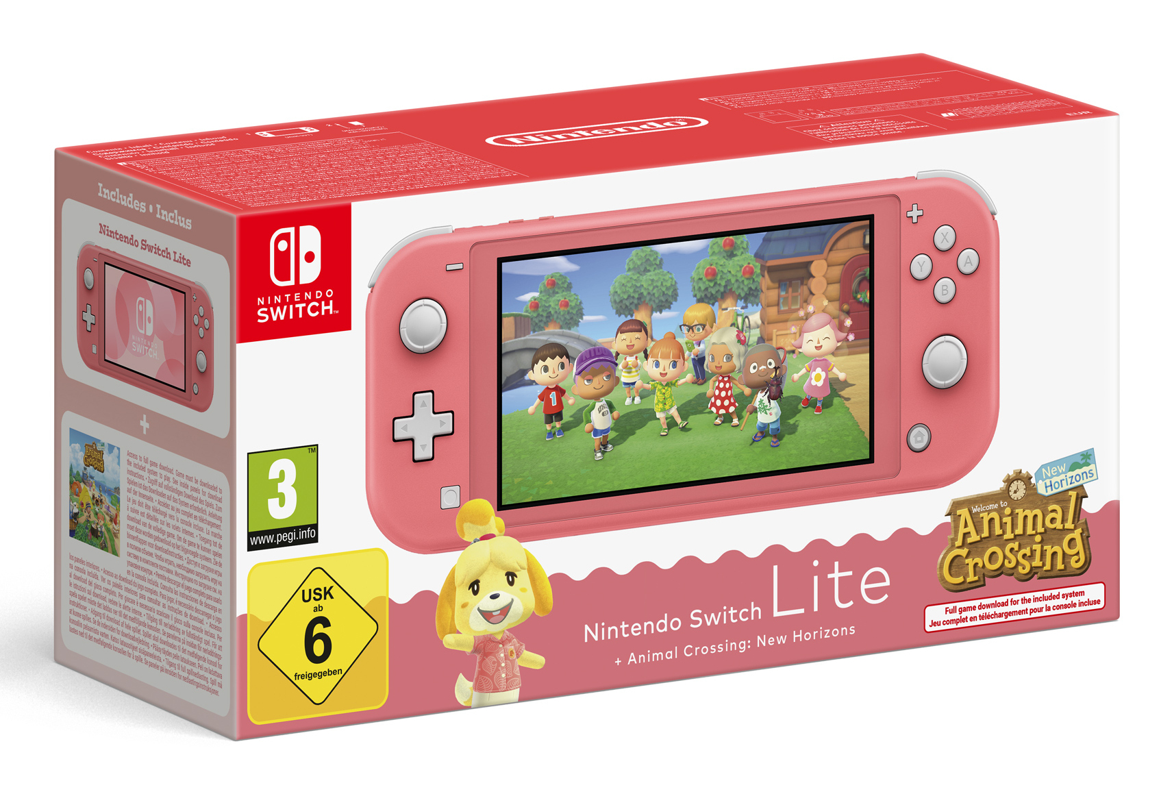 Picture of Picture of Consola Portátil Nintendo Switch Lite Coral+Animal Crossing New Horizons